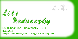 lili medveczky business card